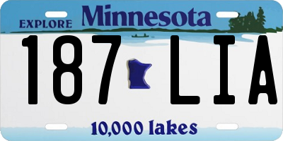 MN license plate 187LIA