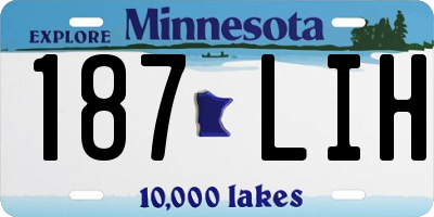 MN license plate 187LIH