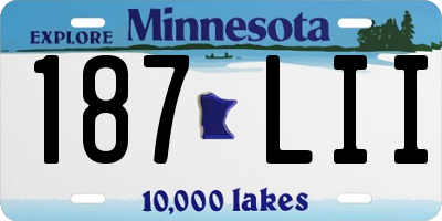 MN license plate 187LII