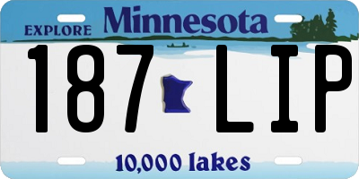 MN license plate 187LIP