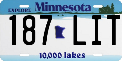 MN license plate 187LIT