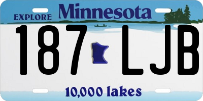 MN license plate 187LJB