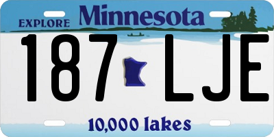 MN license plate 187LJE