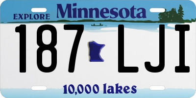 MN license plate 187LJI