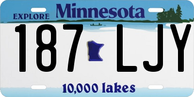 MN license plate 187LJY