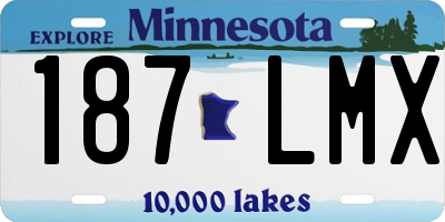 MN license plate 187LMX