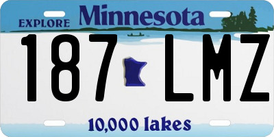 MN license plate 187LMZ