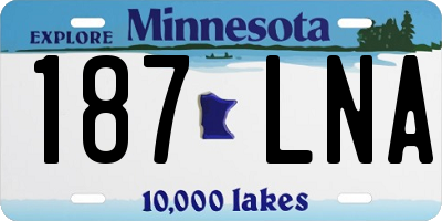 MN license plate 187LNA
