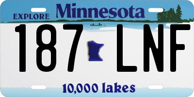 MN license plate 187LNF