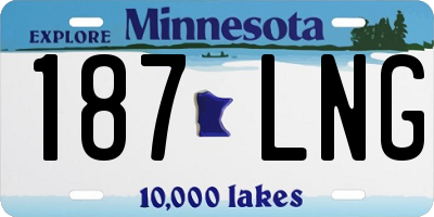 MN license plate 187LNG