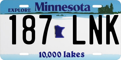 MN license plate 187LNK