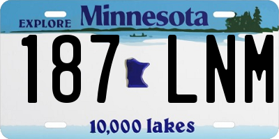 MN license plate 187LNM