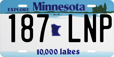 MN license plate 187LNP