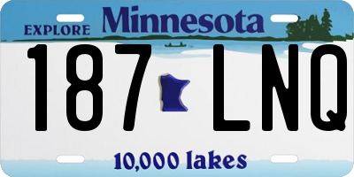 MN license plate 187LNQ