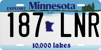 MN license plate 187LNR