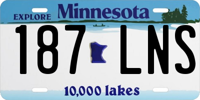 MN license plate 187LNS