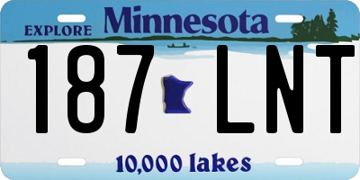 MN license plate 187LNT