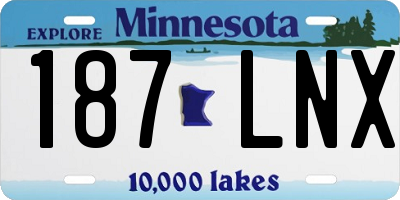 MN license plate 187LNX