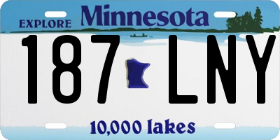 MN license plate 187LNY