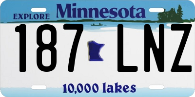 MN license plate 187LNZ