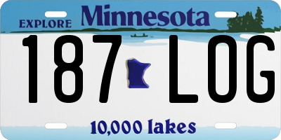 MN license plate 187LOG