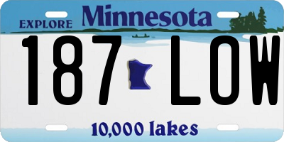 MN license plate 187LOW