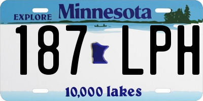 MN license plate 187LPH