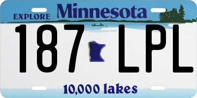 MN license plate 187LPL