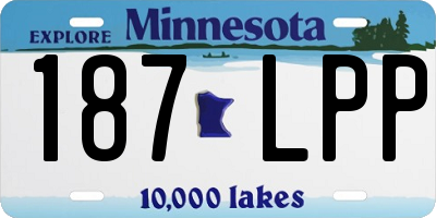 MN license plate 187LPP