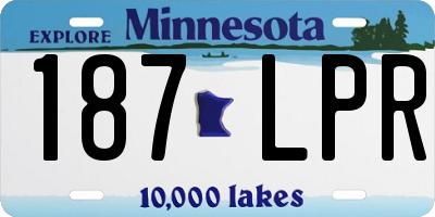 MN license plate 187LPR