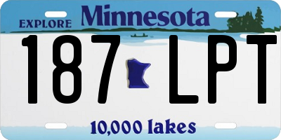 MN license plate 187LPT