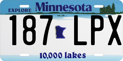 MN license plate 187LPX