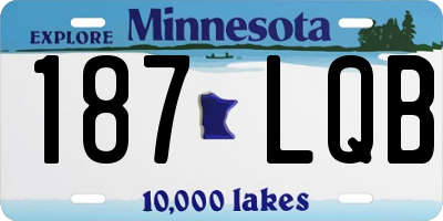 MN license plate 187LQB