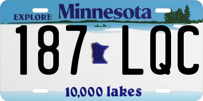 MN license plate 187LQC