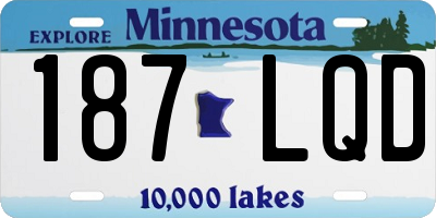 MN license plate 187LQD