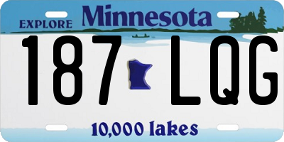 MN license plate 187LQG