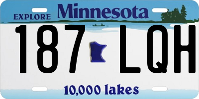 MN license plate 187LQH