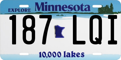 MN license plate 187LQI