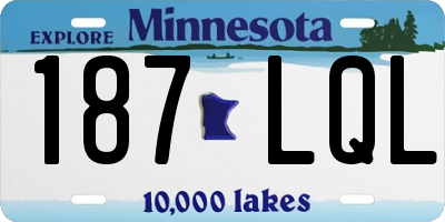 MN license plate 187LQL