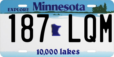 MN license plate 187LQM