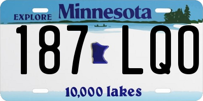 MN license plate 187LQO