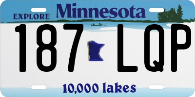 MN license plate 187LQP