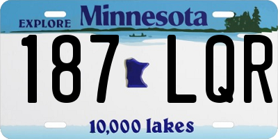 MN license plate 187LQR