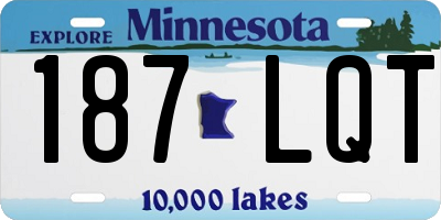 MN license plate 187LQT