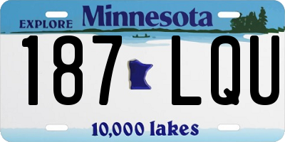 MN license plate 187LQU