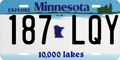 MN license plate 187LQY