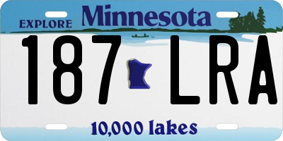 MN license plate 187LRA