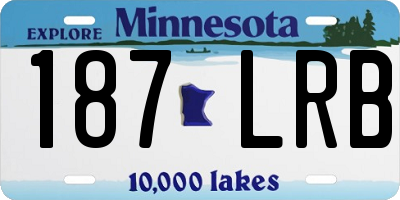 MN license plate 187LRB