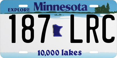 MN license plate 187LRC