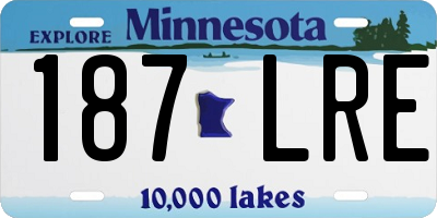 MN license plate 187LRE
